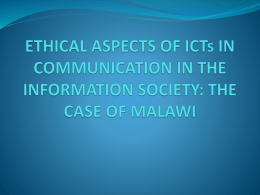 ethical aspects of communication in information society