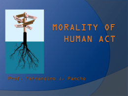 The Morality of Human Act