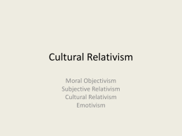 Ethical Cultural Relativism