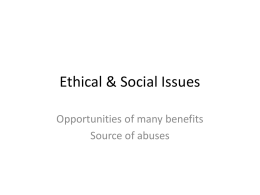 Ethical & Social Issues