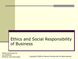 Chapter 008 - Ethics & Social Responsibility of Business