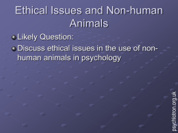 ethical issues and non-human animals (PPH) 2011