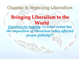 Chapter 9: Imposing Liberalism