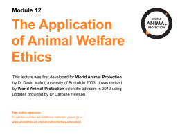 Concepts in Animal Welfare