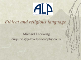Ethical and religious language