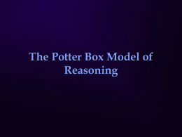 The Potter Box Model of Reasoning