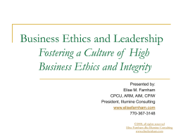 Business Ethics and Leadership