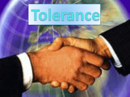 Tolerance - edusite.ru