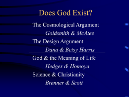 The Cosmological Argument