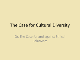The Case for Cultural Diversity