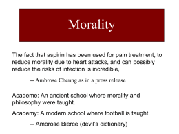 Morality - Psychology