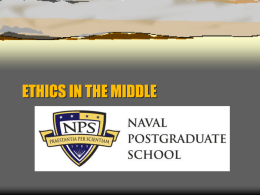 ETHICS AT THE PEAK - Naval Postgraduate School