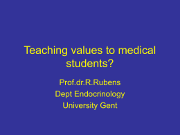 Teaching values to medical students?