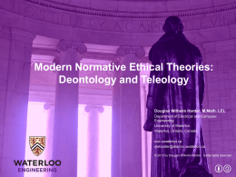 Modern Normative Ethical Theories
