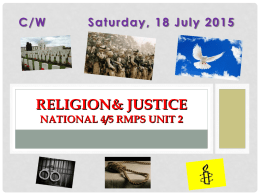 Religion, Peace & Justice