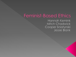 Feminist-Based Ethics - Moraine Park Technical College