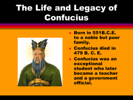Confucianism - Mr. Young's Stuff
