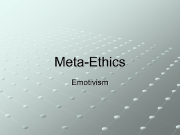 Meta-Ethics