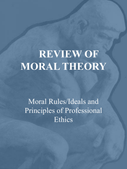 REVIEW OF MORAL THEORY