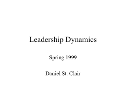 Leadership Dynamics - University of Virginia