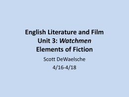 English Literature and Film Unit 1
