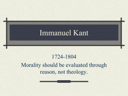 Immanuel Kant - Archbishop Hoban HS