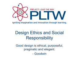 Design Ethics and Social Responsibility