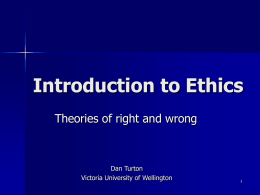 A Key Question for moral theory