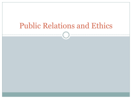 Public Relations and Ethics - University of KwaZulu