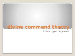 divine command theory - Western Washington University