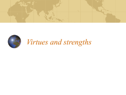 virtues and strengths - Central Connecticut State University