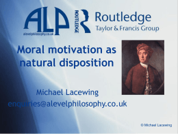 Moral motivation as natural disposition