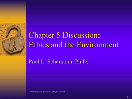 Chapter 5 Discussion: Ethics and the Environment