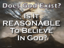 Is there A God. Part 3 - Great Barr Church of Christ
