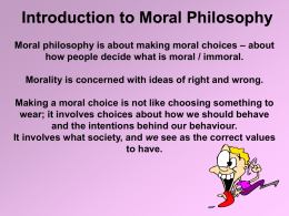 Moral Philosophy