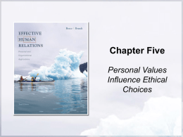 Personal Values Influence Ethical Choices