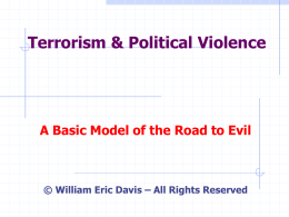 Topic Four - The (Davis) Basic Model of Evil
