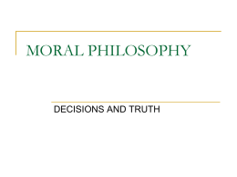 moral philosophy - The Richmond Philosophy Pages