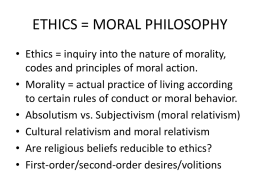 ethics = moral philosophy