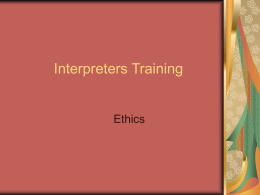 Interpreters Training - Migration Policy Institute
