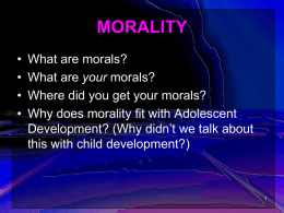 Kohlberg`s Stages of Moral Development