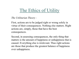 The Ethics of Utility