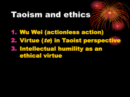 4-Taoism and Ethics-Actionless Action