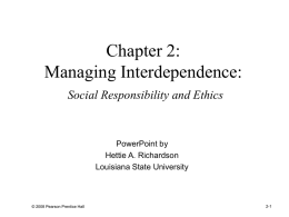 Chapter 1: The Global Manager`s Environment