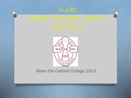 1. Moral Decisions, Justice and Peace PPT - 9RE-EP