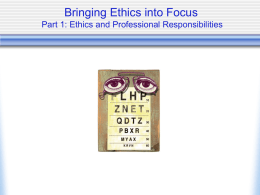 Codes of Ethics
