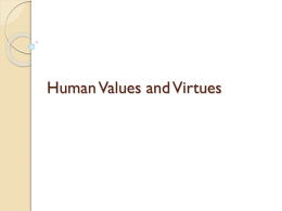 Human Values and Virtues