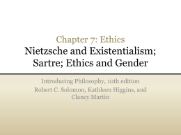 Existentialism, Ethics and Gender