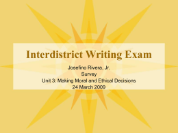 Interdistrict Writing Exam