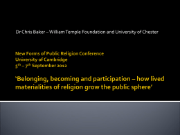 Baker New Forms of Public Religion Conference2